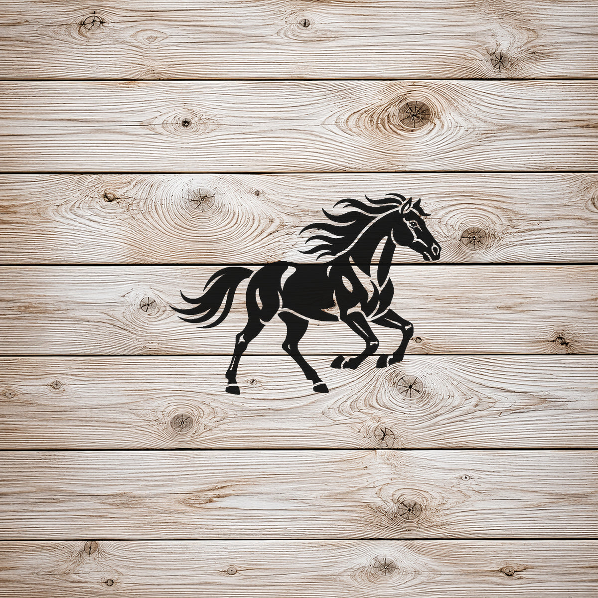 Wild Mustang Horse Running Stencil for Art, Home Decor, DIY Crafts, Unique Gifts Template